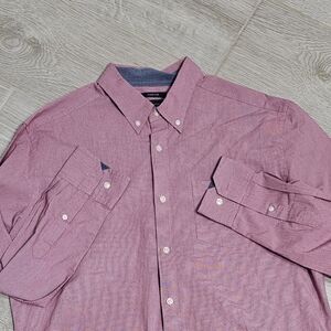 Mason James Stretch Plaid‎ long sleeve Button down Men's shirt size Large